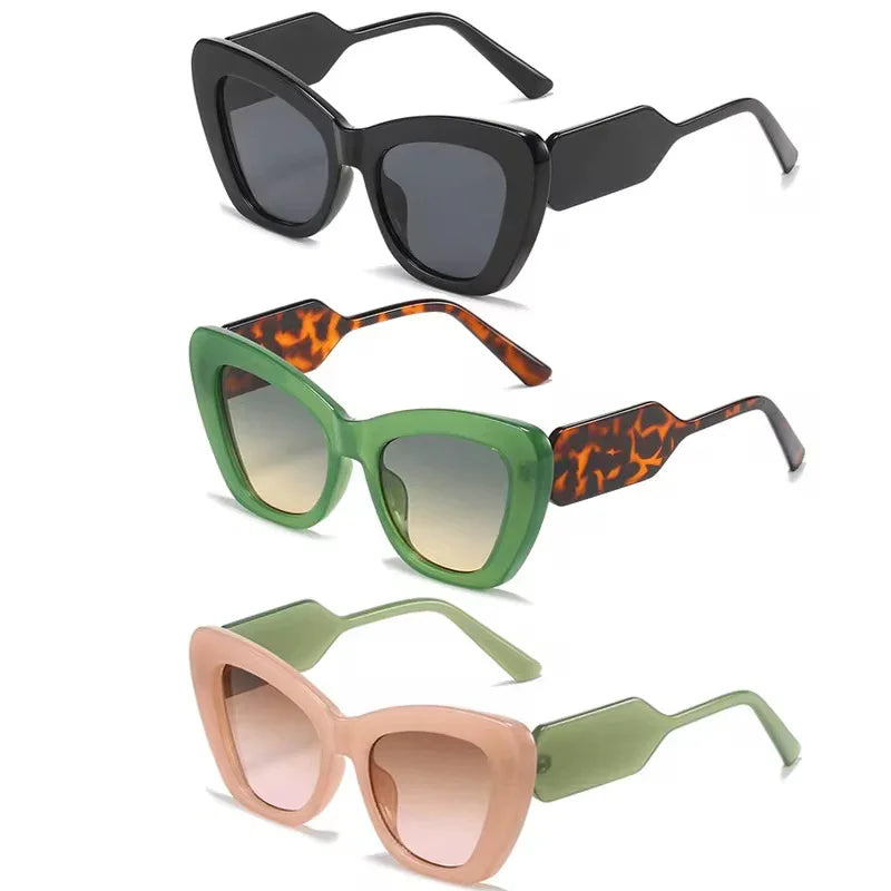 Trendy Sunglasses, Womens Cute Fashion Square Cat Eye Sun Glasses - Accessorizmee