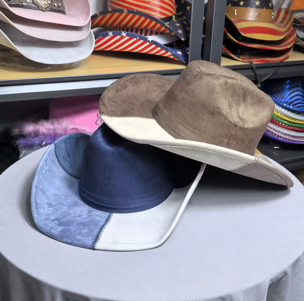 Patchland Suede Cowboy Hat - Accessorizmee