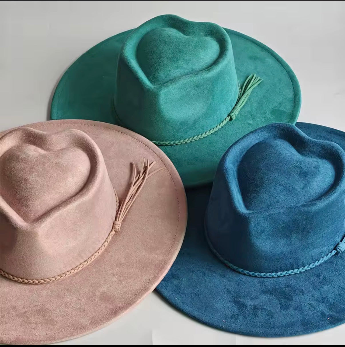 Hearted widebrim Vegan Fedora Hat