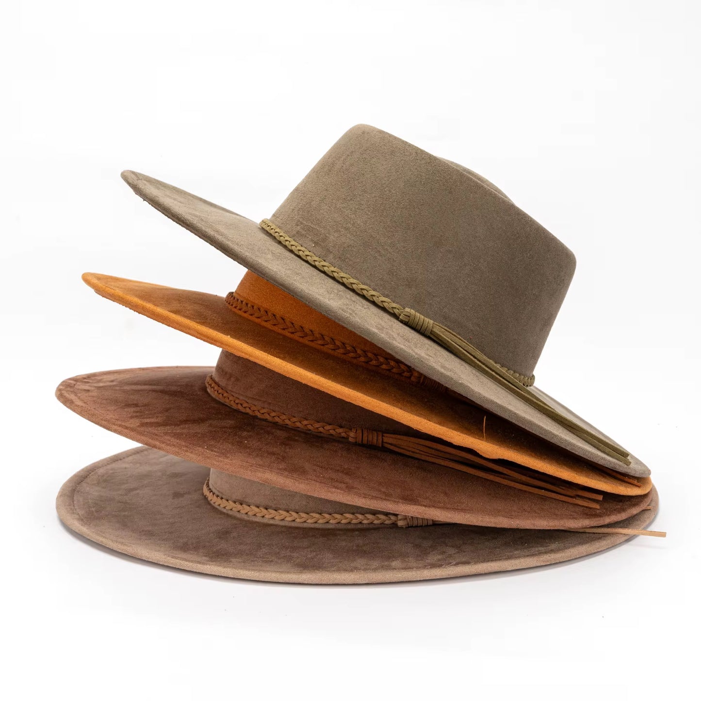 Diamond Round Boater Brim Fedora Hat