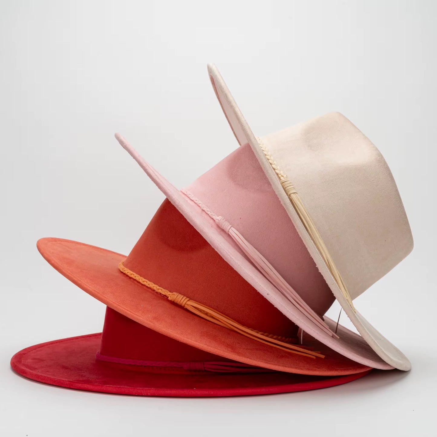 Premium Vegan Tribal Suede Fedora Hat