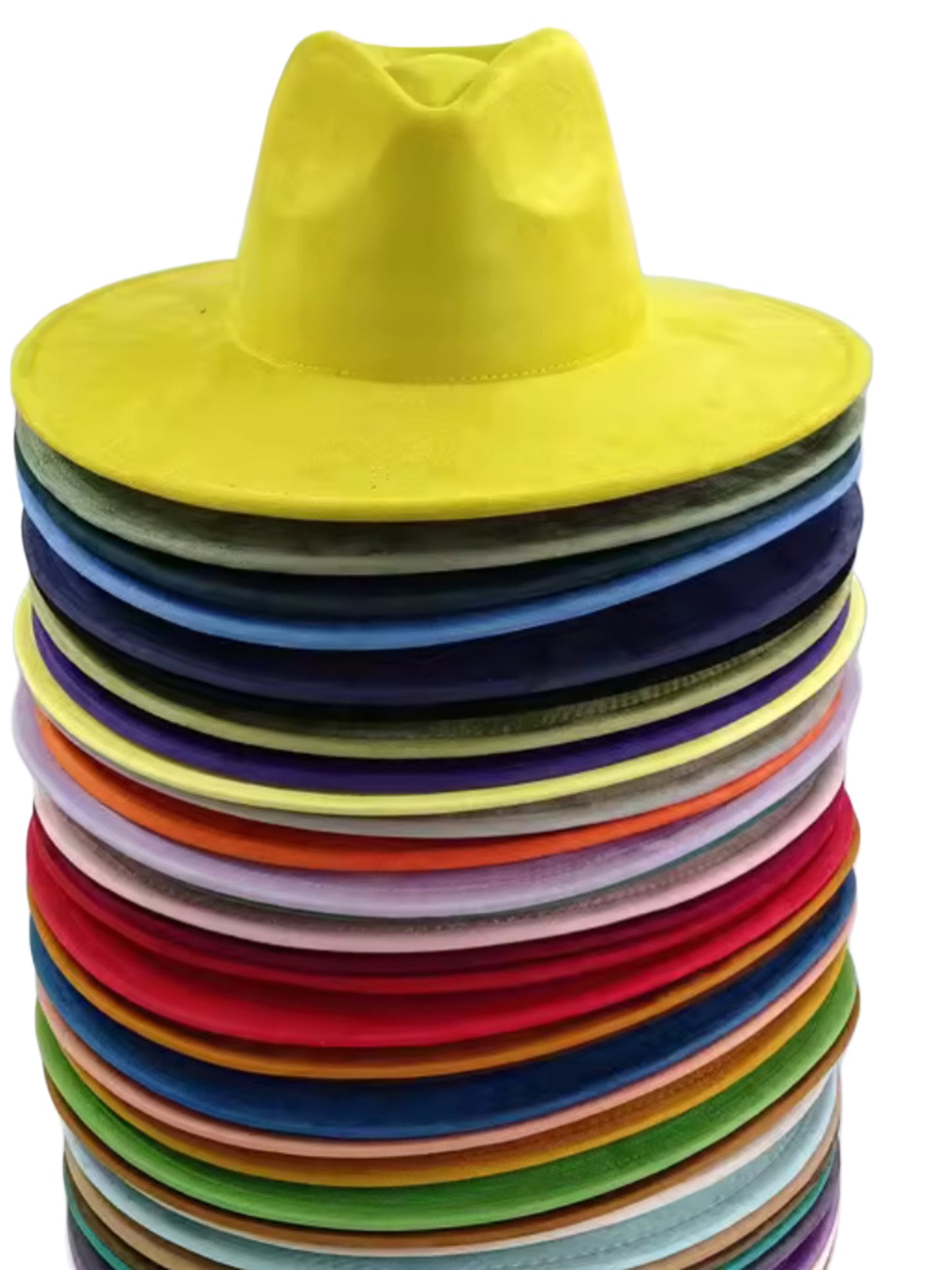 Suede Wide Brim Fedora-Dance