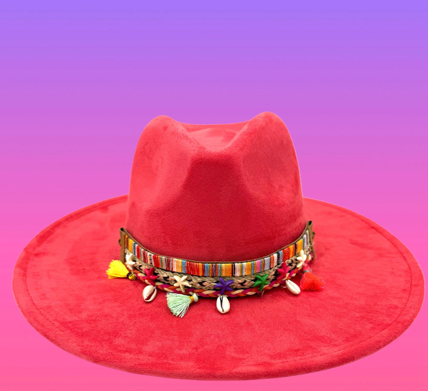 Red Shores Suede Fedora Hat - Accessorizmee