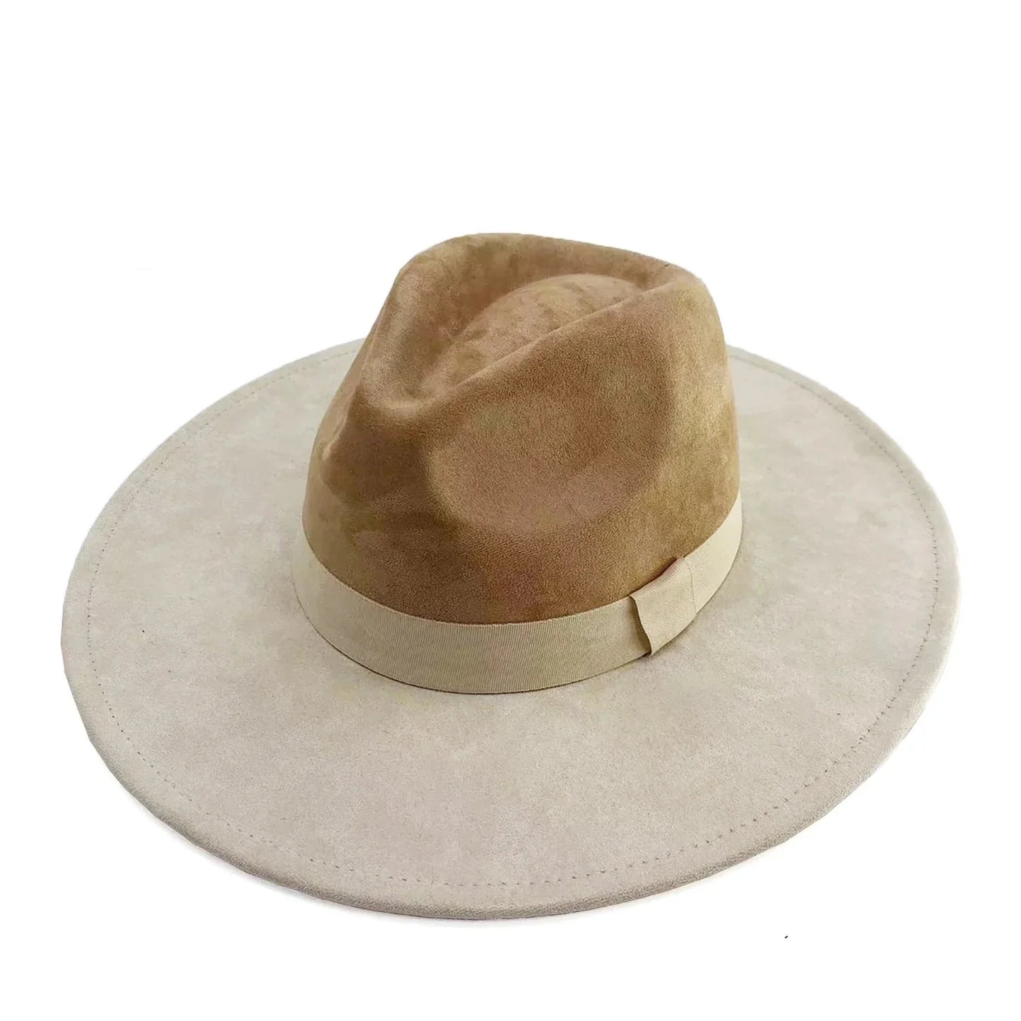 Vanillabean Luxury Fedora Hat - Unisex Adjustable Suede Blend with Feather Accent - Size 56-58cm - Elegant & Sophisticated Design - Accessorizmee