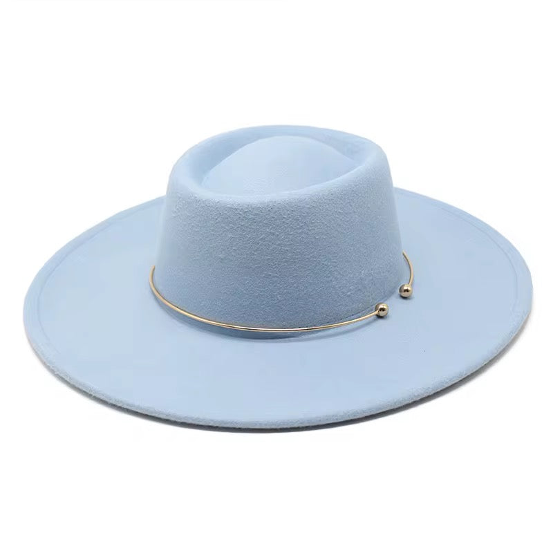 Round Radiant Widebrim Fedora- Red - Accessorizmee