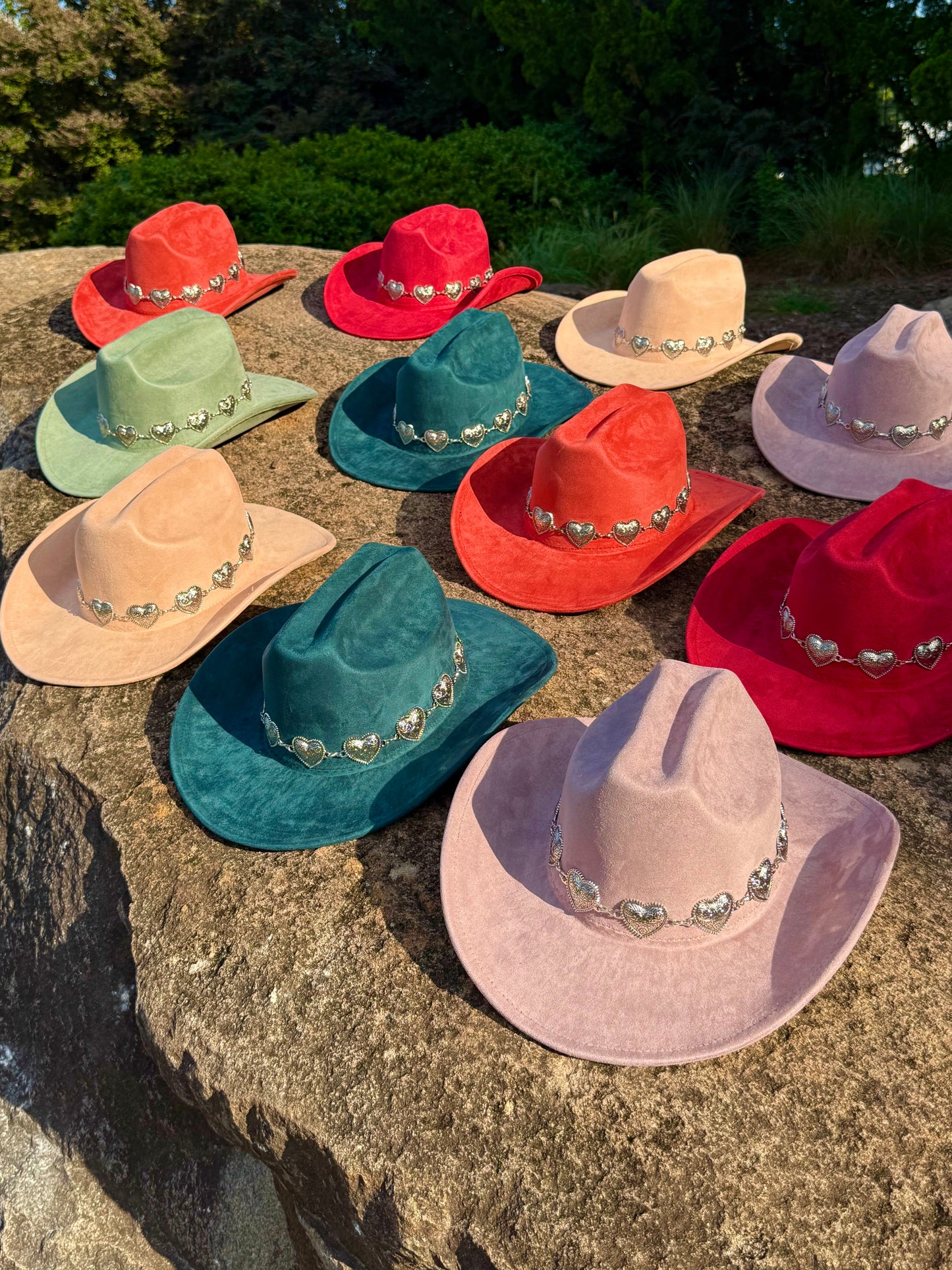 Premium Hearted Suede pinched Cowboy Hat