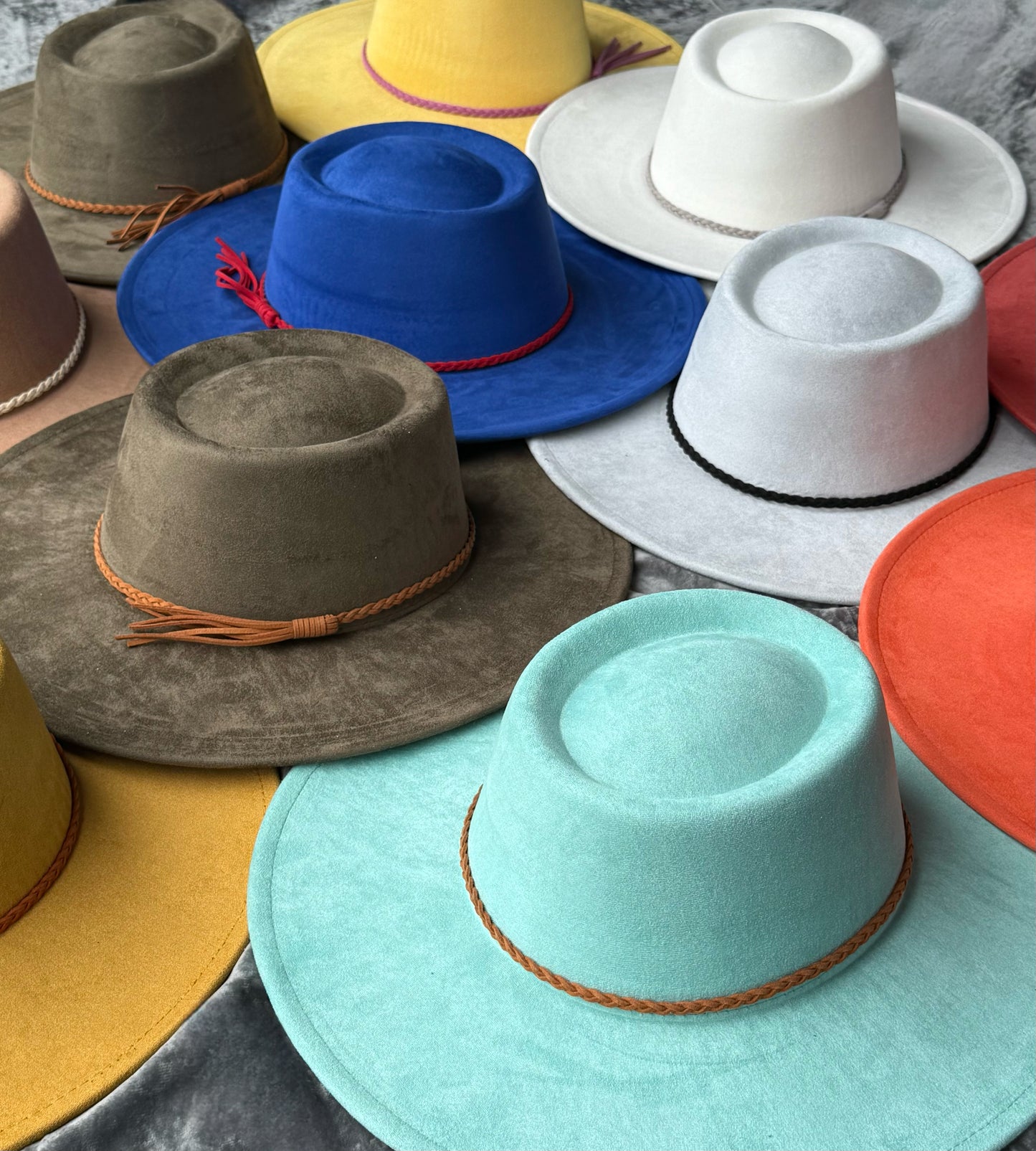 Vegan Suede Flat Classic Wide Brim-Style Hat – Unisex ,Adjustable & Stylish Suitable for Pyrography, Laser Engraving - Accessorizmee