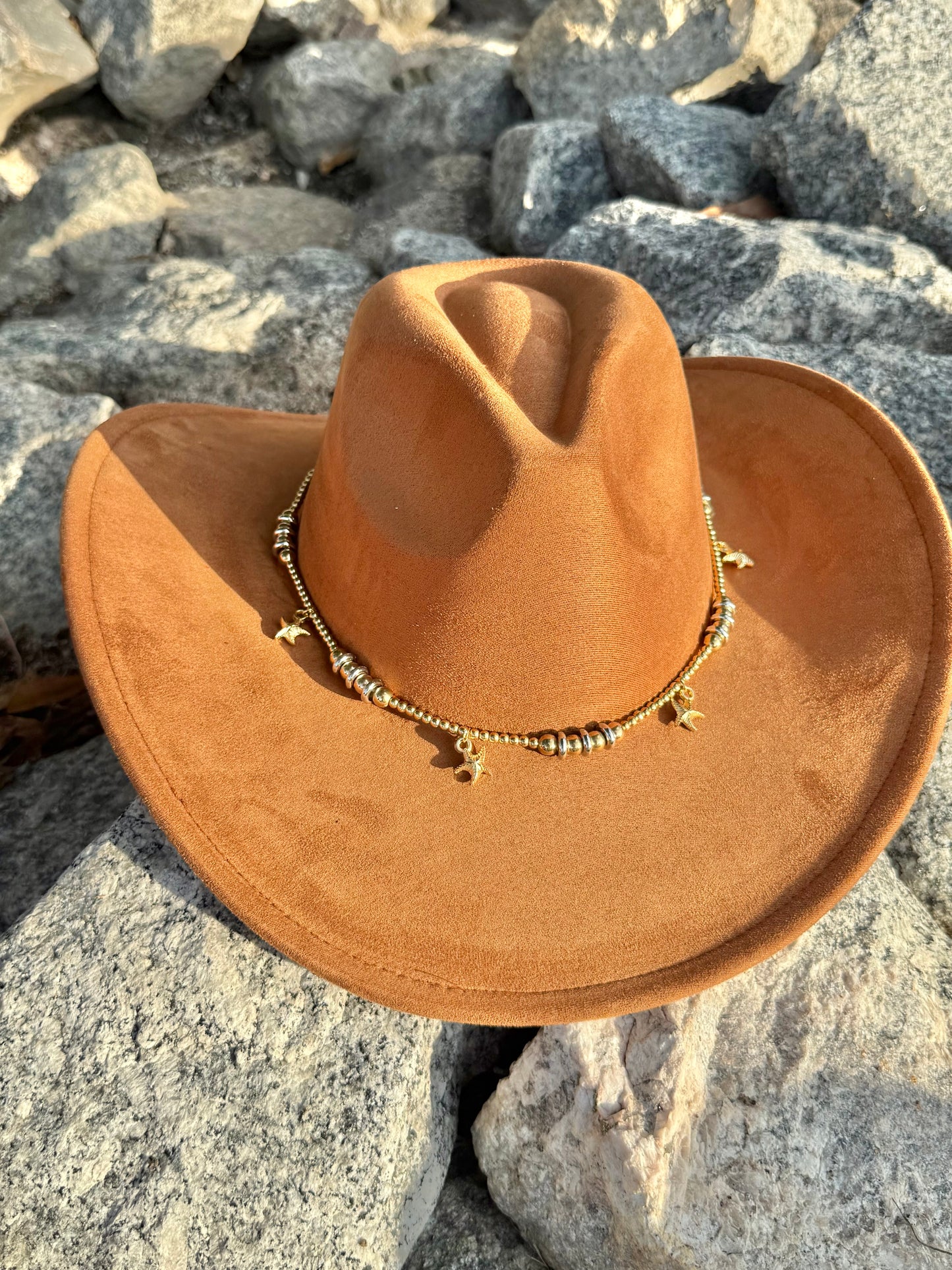 Premium Suede Cowboy Hat - Adjustable Straps Inside, Unisex Design, Size 56-58cm(S-L), Western Style, Great for Burning, Shipped in a Box