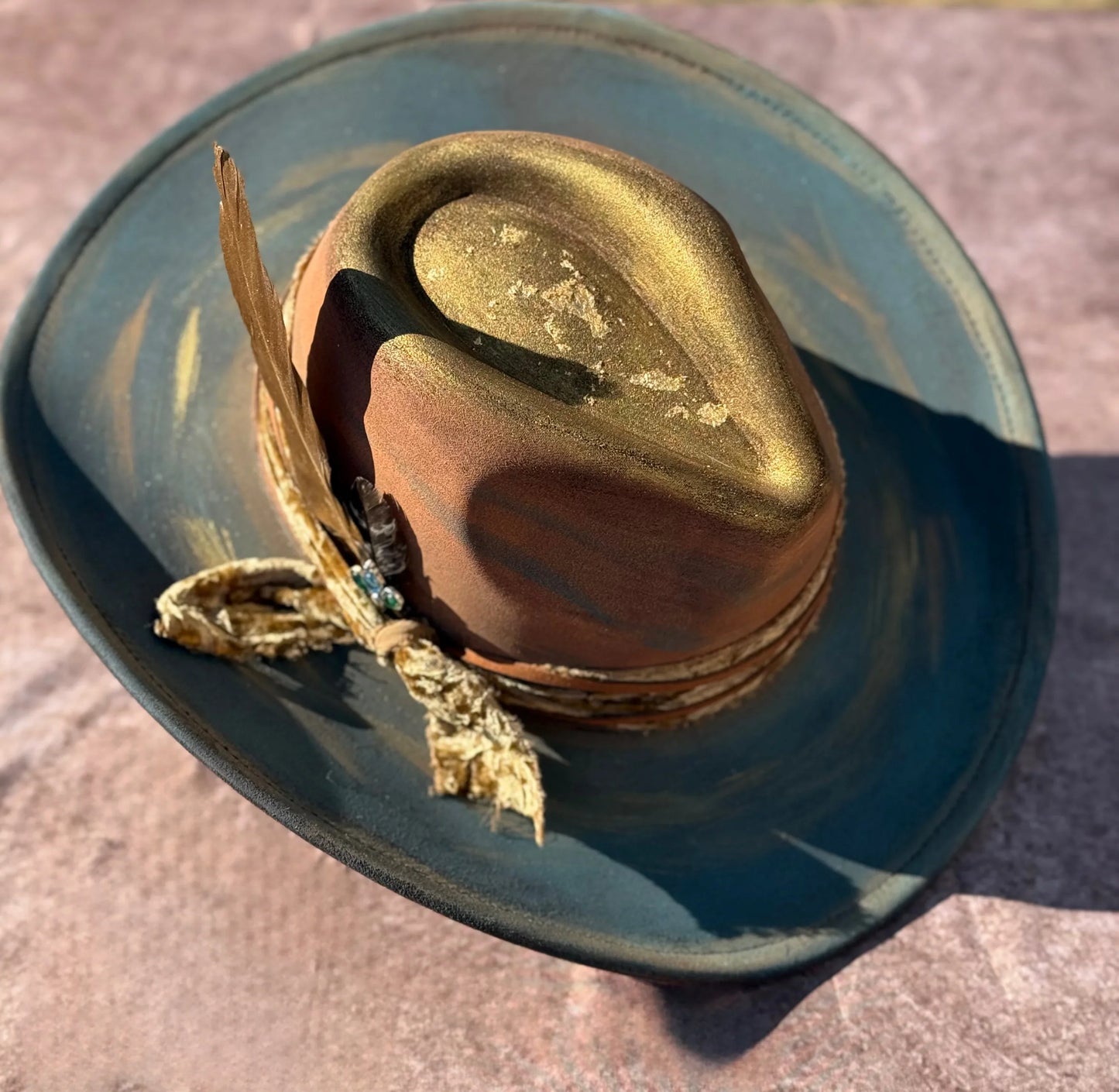 Goldrush Custom Handcrafted Cowboy Hat - Accessorizmee