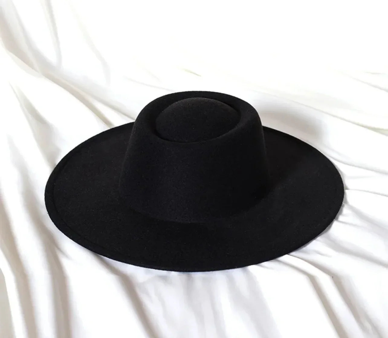 Round Brim Stiff Fedora - Adjustable Felt Hat with 10cm Brim, Unisex, Polyester Interior, Available in Various Colors - Accessorizmee