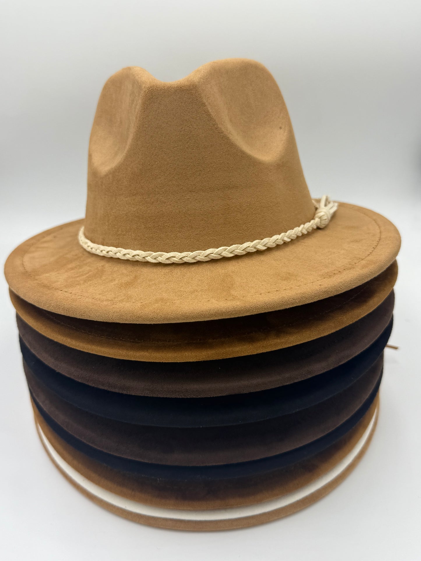 Kids Vegan Suede Fedora Hat