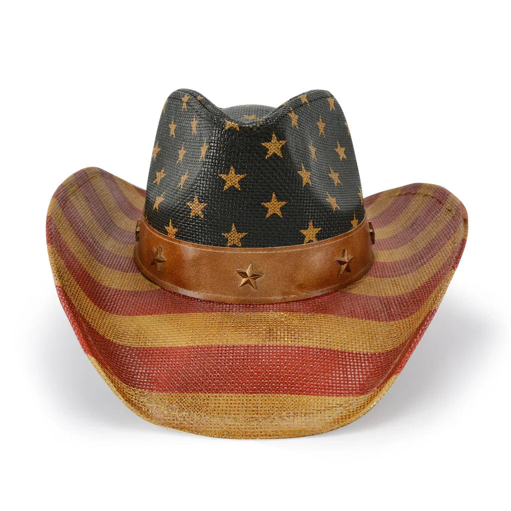 USA Flag Straw Hat - Accessorizmee