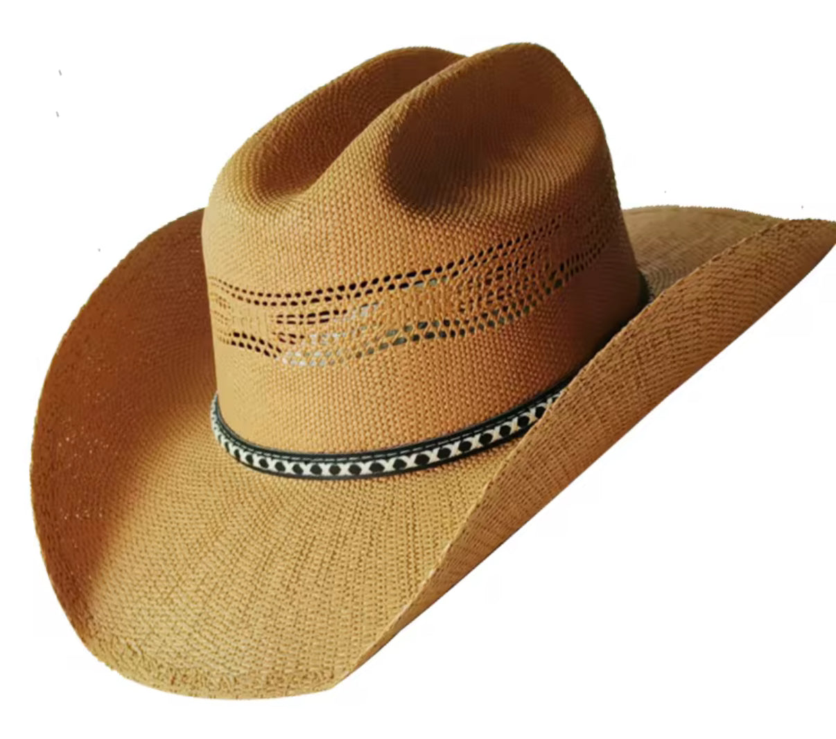Beyond Ruff Straw Cowboy Hat - Adjustable ,Unisex ,Natural Grass Seagrass Hat with Breathable Band & 10cm Brim for Outdoor Adventures - Accessorizmee