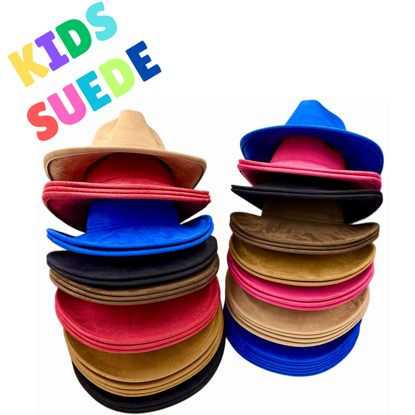Kids Vegan suede cowboy style Hat - Accessorizmee