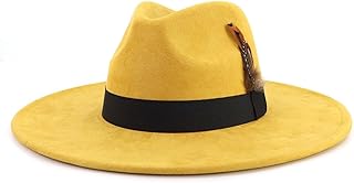 Feathered Suede Fedora Hat - Elegant Design with Soft Feather Accents, Ideal for Any Occasion - Accessorizmee