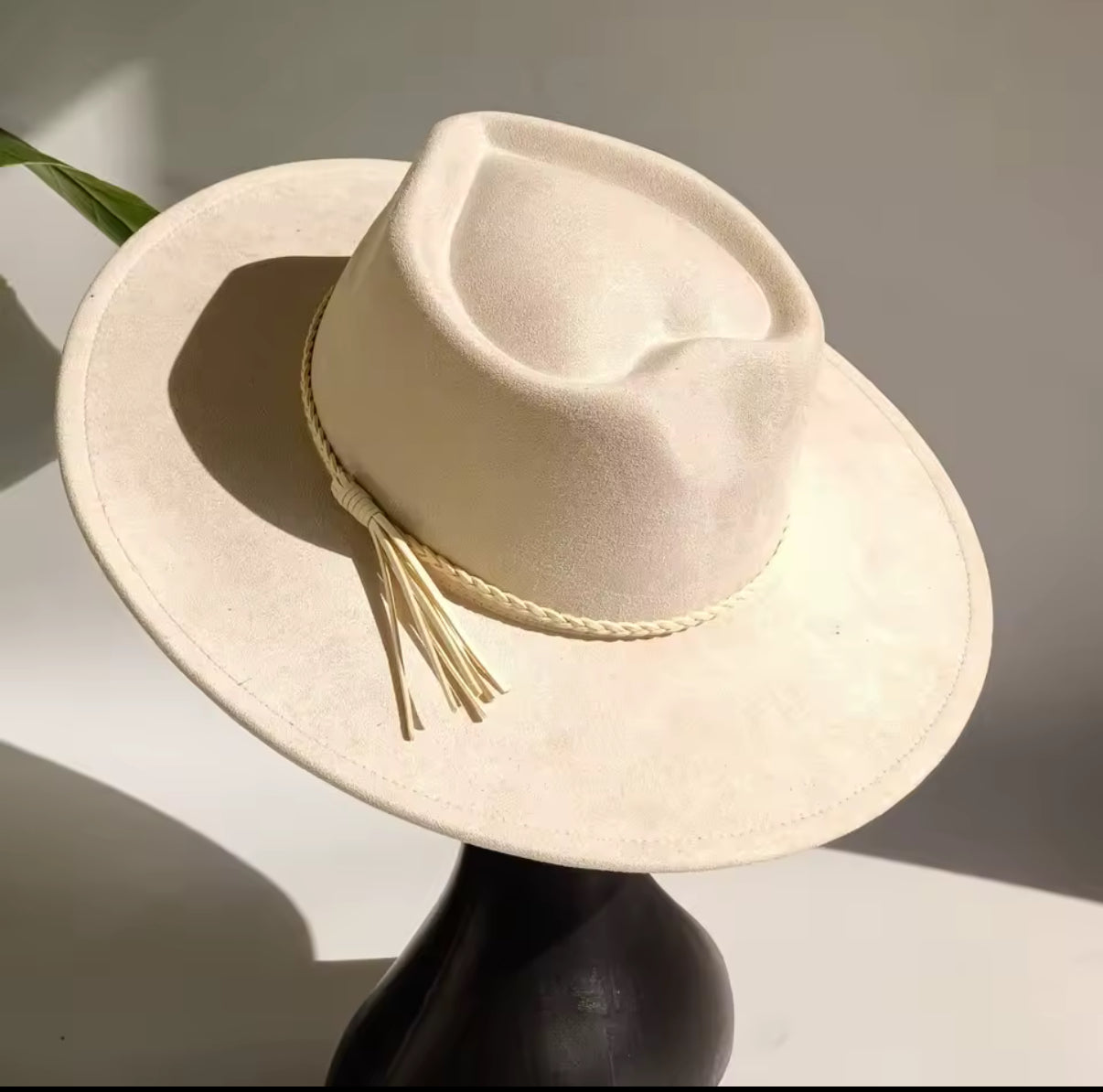 Hearted widebrim Vegan Fedora Hat