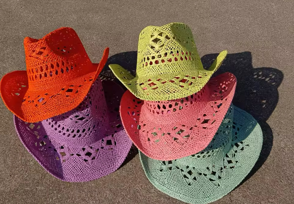 Hand Woven Straw Cowboy Hat