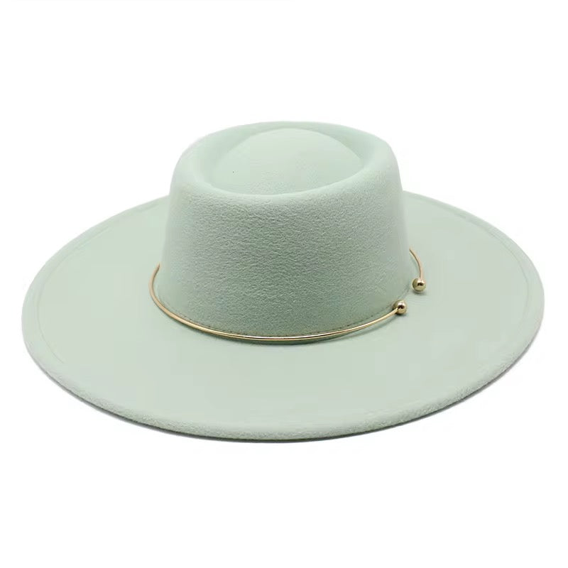 Round Radiant Widebrim Fedora Hat- Mint - Accessorizmee