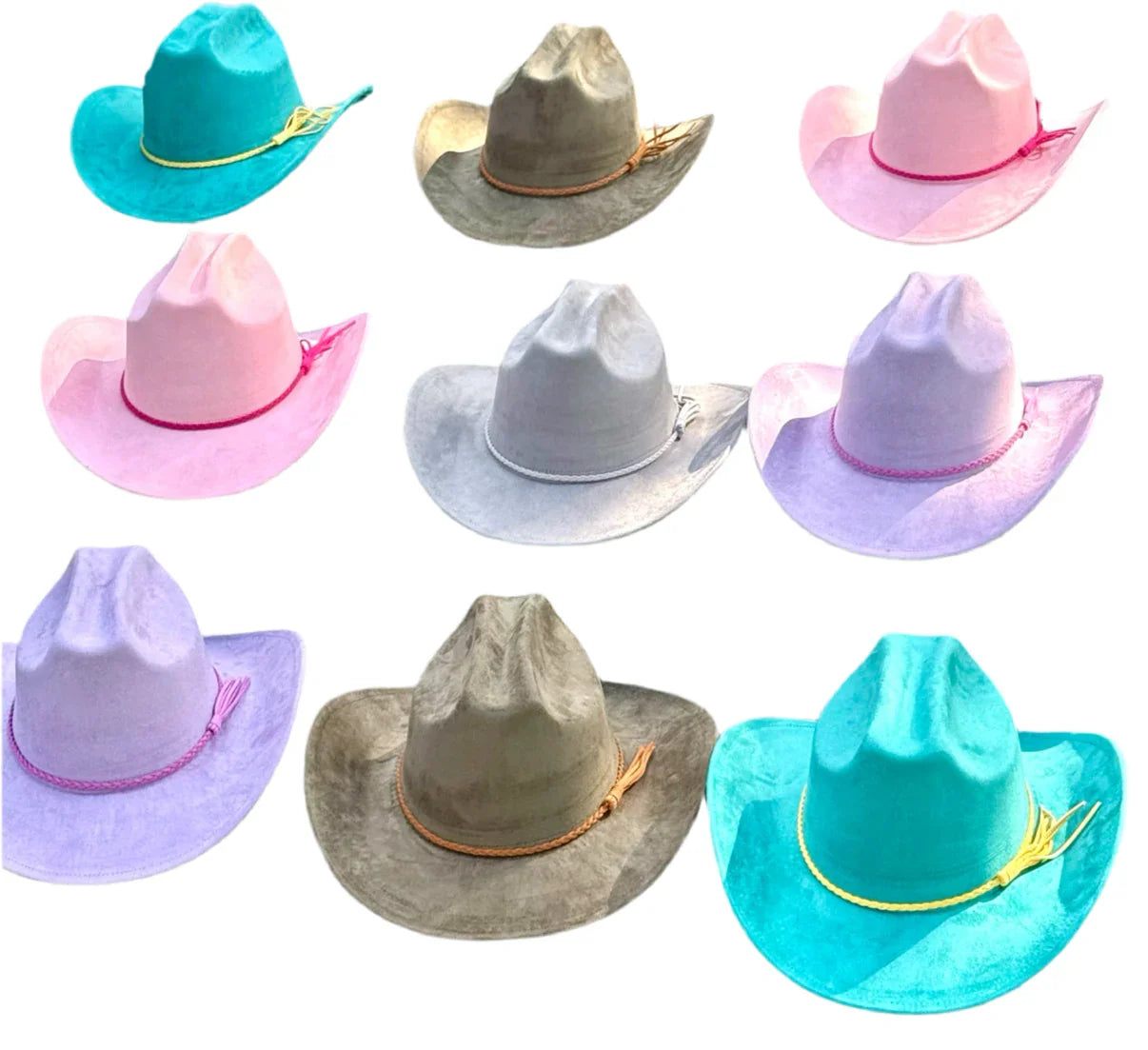 Premium Suede Cowboy Hat - Adjustable Straps Inside, Unisex Design, Size 56-58cm, Western Style, Fashionable & Functional, Shipped in a Box - Accessorizmee