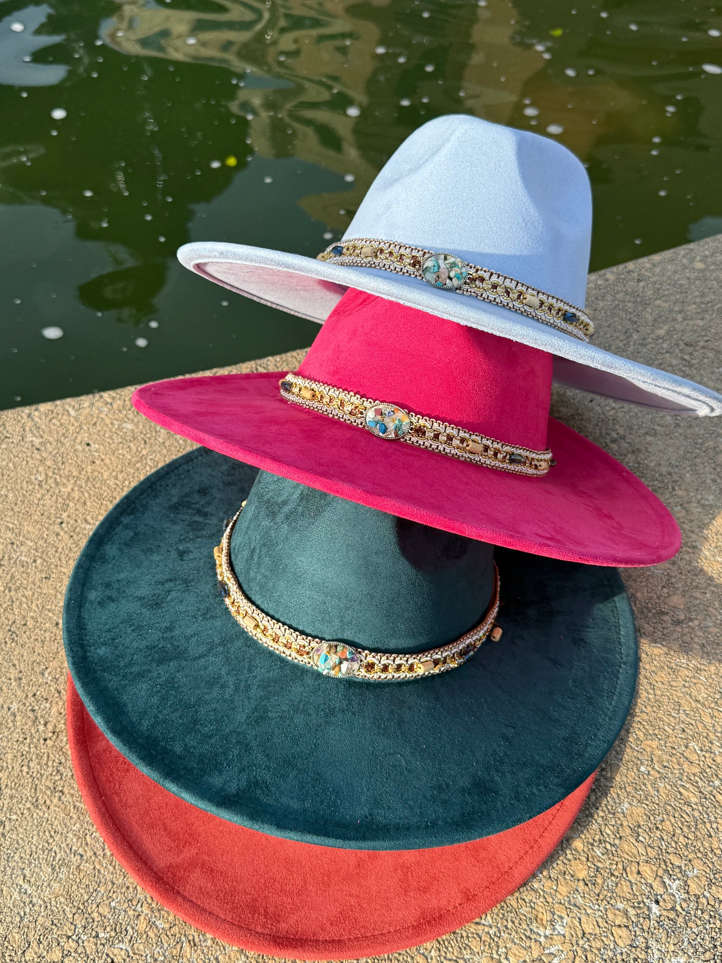 Rockme Suede wide brim Fedora