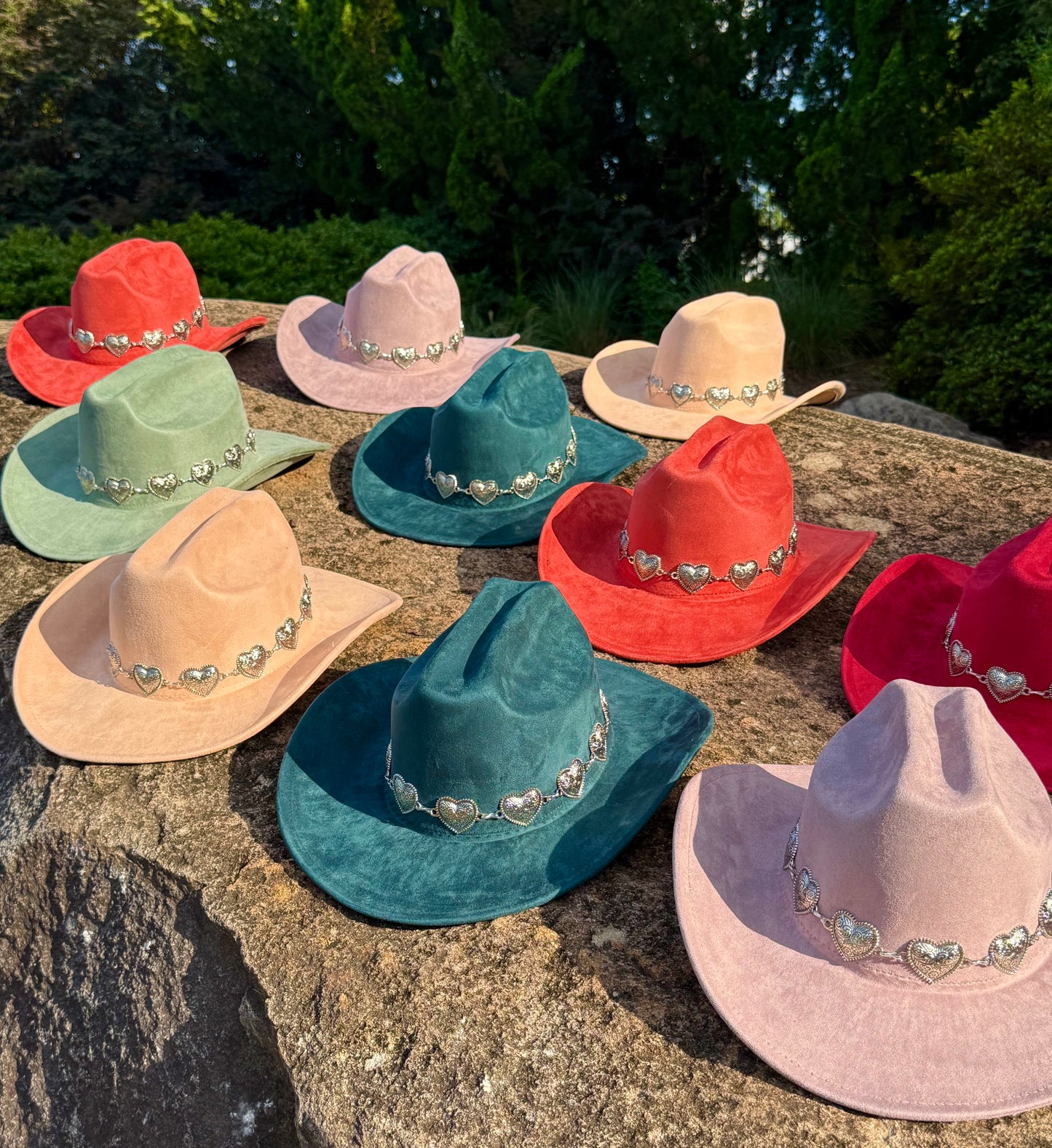 Premium Hearted Suede pinched Cowboy Hat