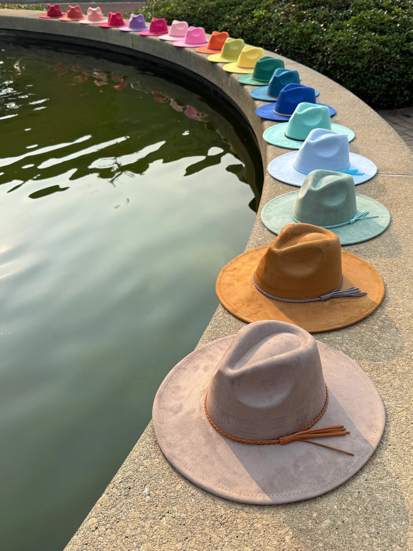 Dazzleme Suede Wide Brim Fedora Hat - Vegan Suede Material, Adjustable Straps, 10cm Brim, 12cm Height, Unisex Fashion Accessory - Accessorizmee