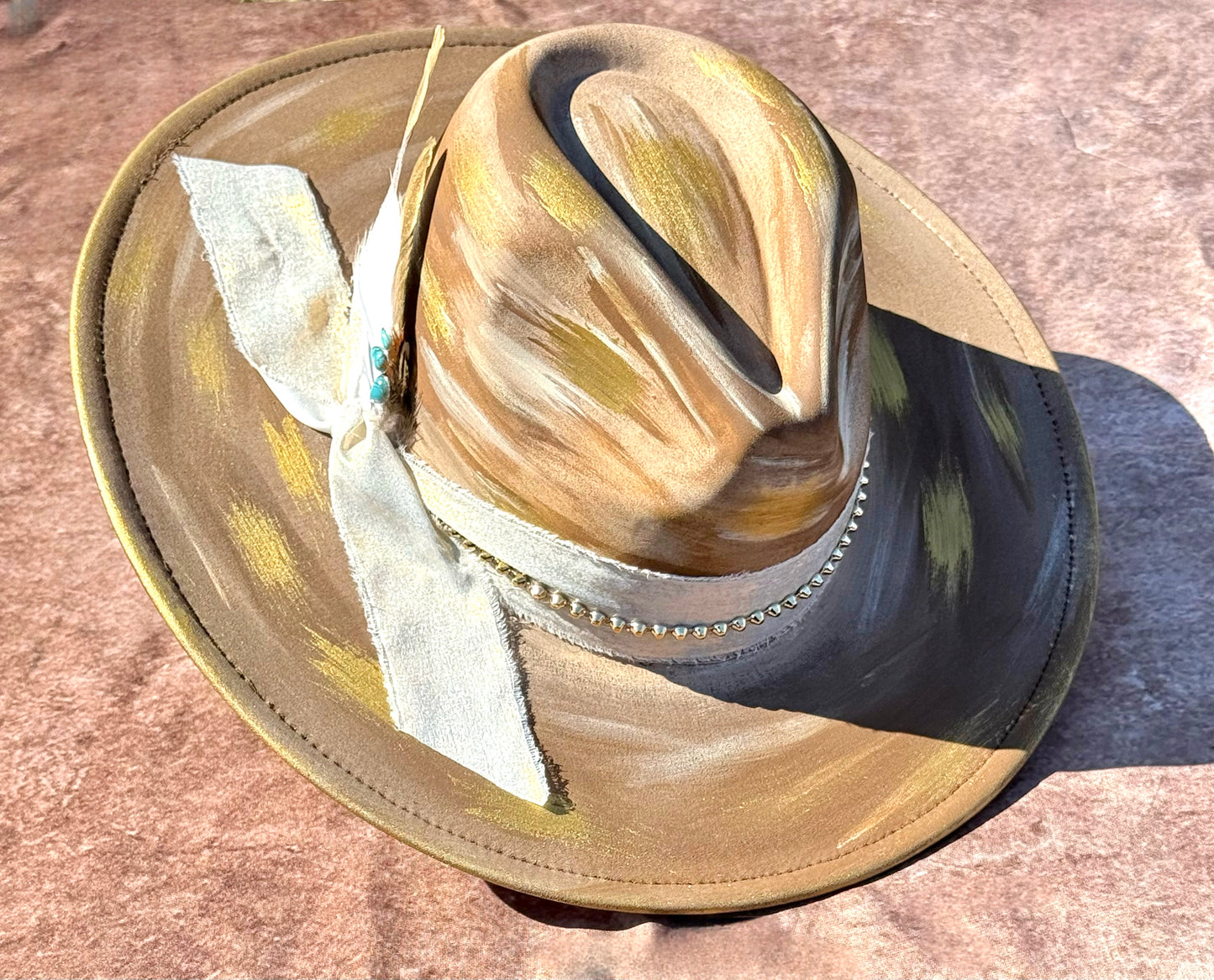 Custom handcrafted Chestnut Fedora Hat