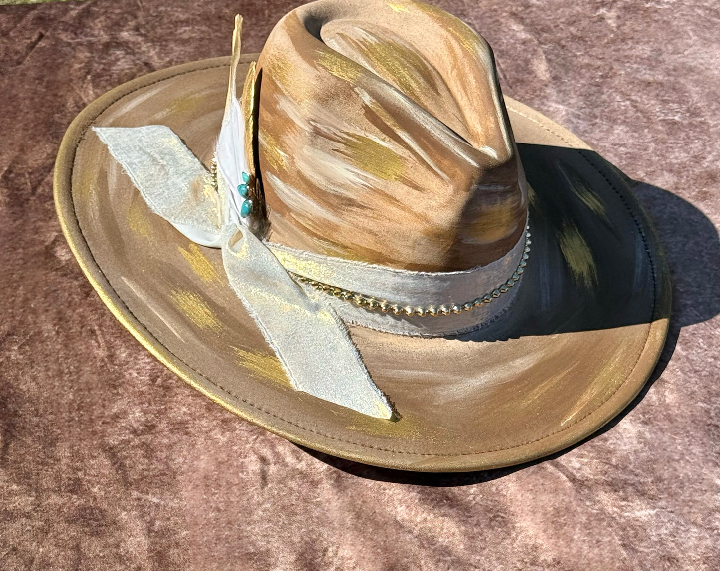 Custom handcrafted Chestnut Fedora Hat
