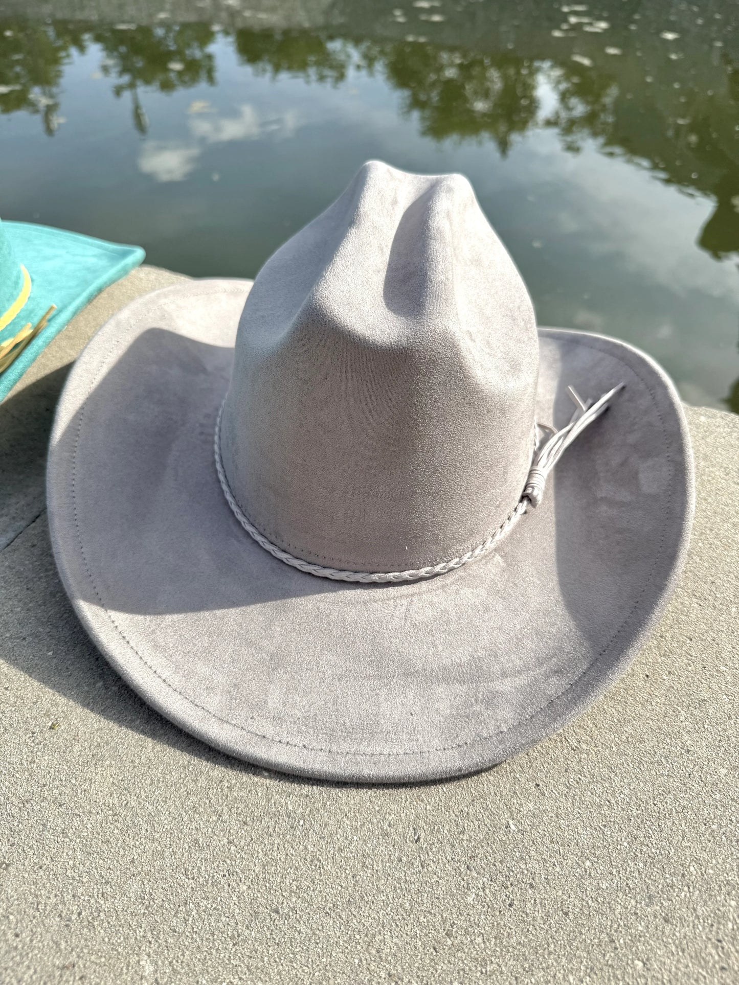 Vegan Suede Cowboy Hat Solid, Solid Cowboy Hat for Burning,, Rancher Hat, Wide Brim Hat, Hat for customization - Accessorizmee