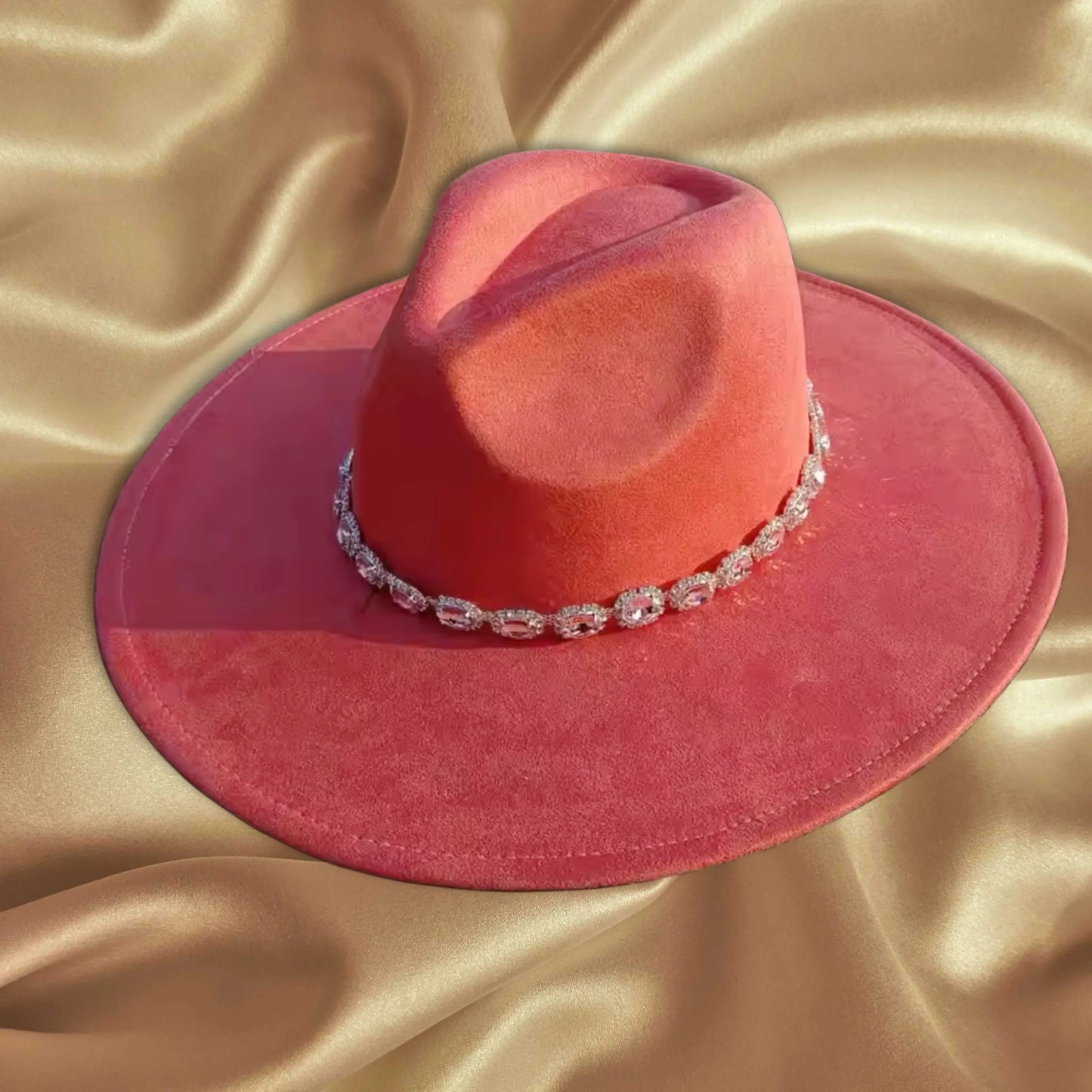 Raw diamond lux wide brim Fedora-Rust - Accessorizmee