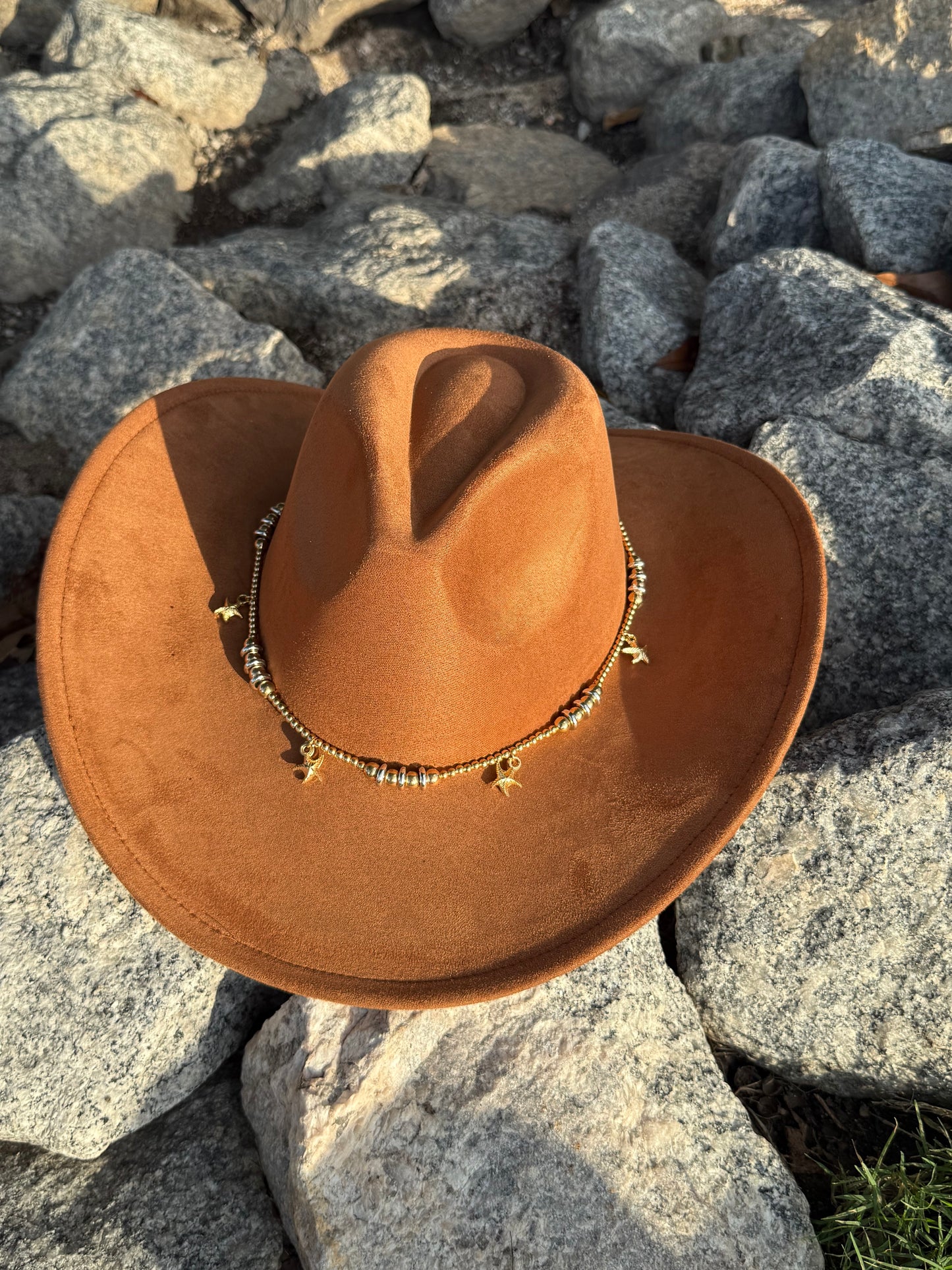 Premium Suede Cowboy Hat - Adjustable Straps Inside, Unisex Design, Size 56-58cm(S-L), Western Style, Great for Burning, Shipped in a Box