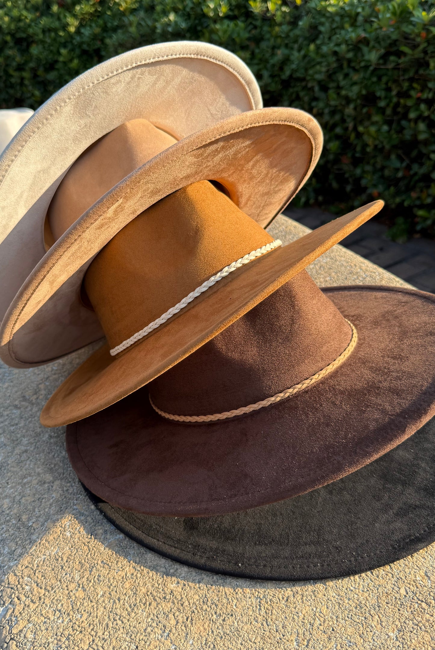 Hearted widebrim Vegan Fedora Hat