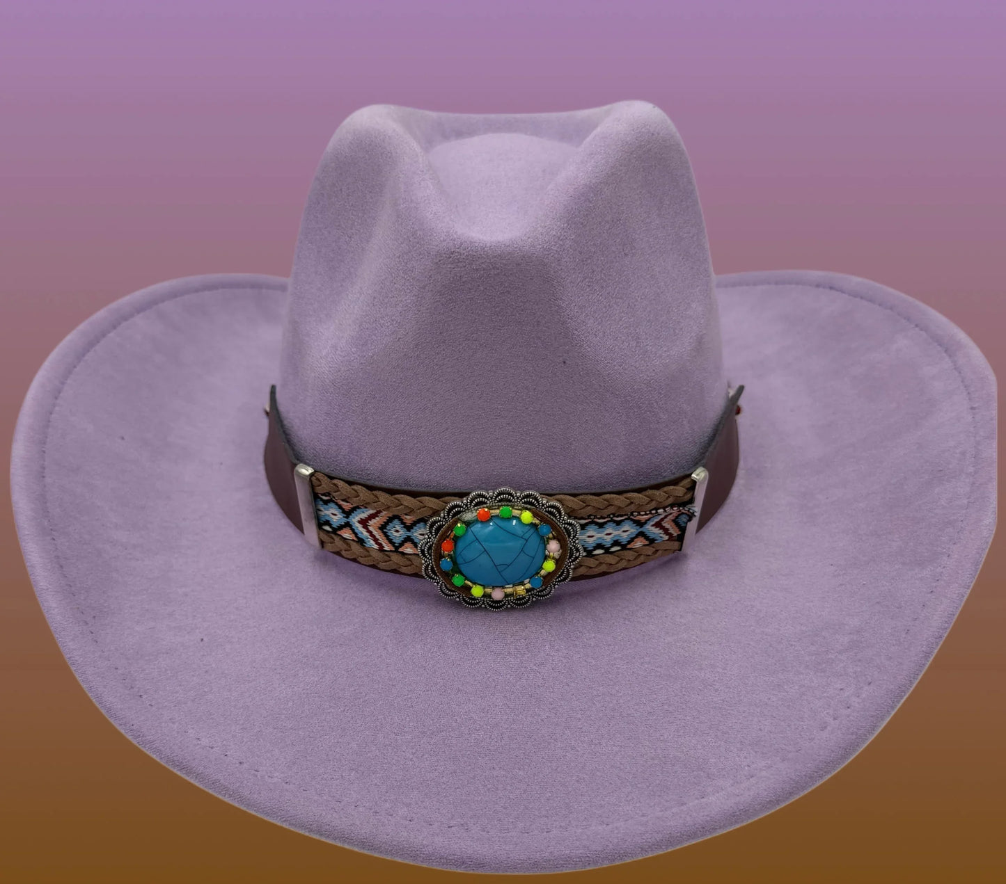 Lavender Suede Cowboy Hat - Accessorizmee