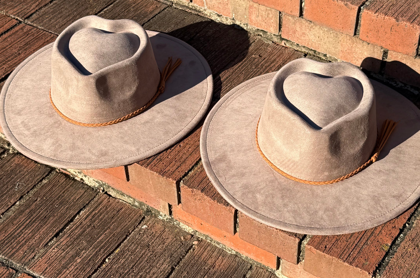 Hearted widebrim Vegan Fedora Hat