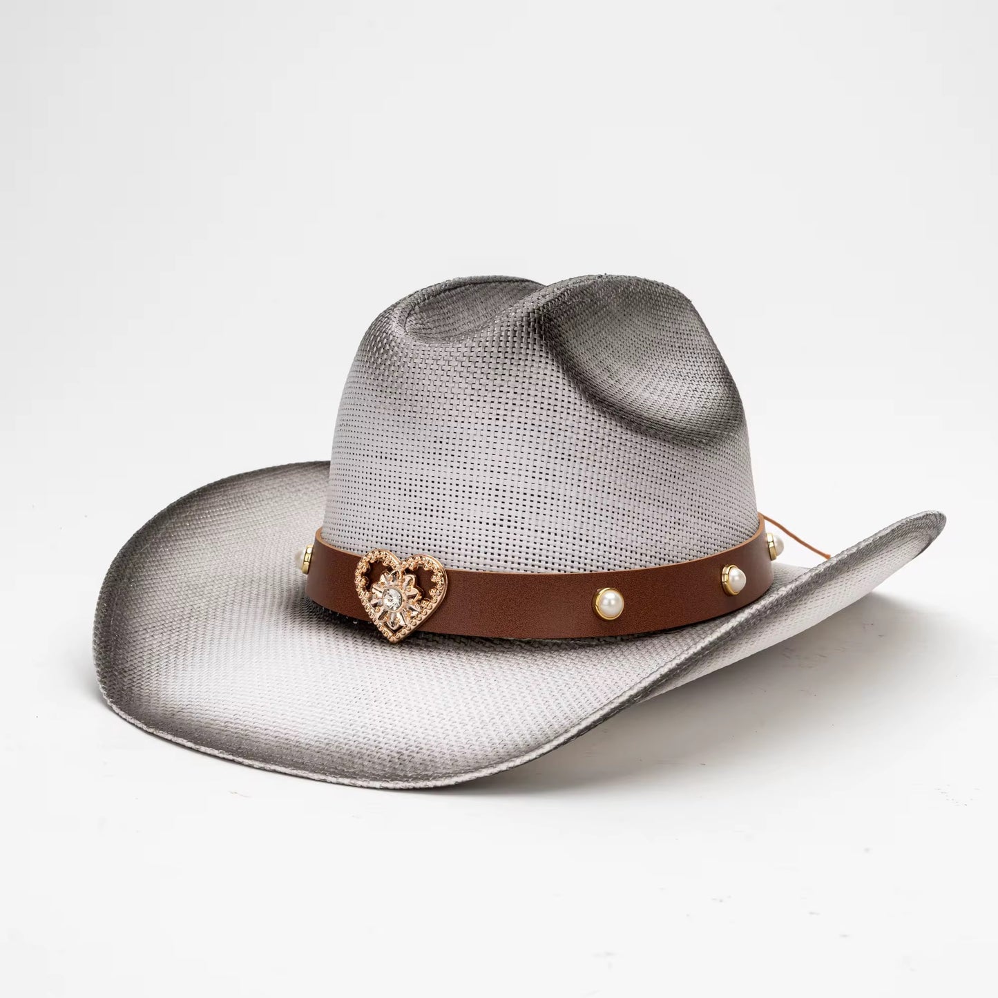 Southern Straw Diamond Cowboy Hat Hand-Woven Diamond Design Adjustable Straps 56-58cm Natural Grass Riffia Seagrass Sun Protection Western Style Unisex