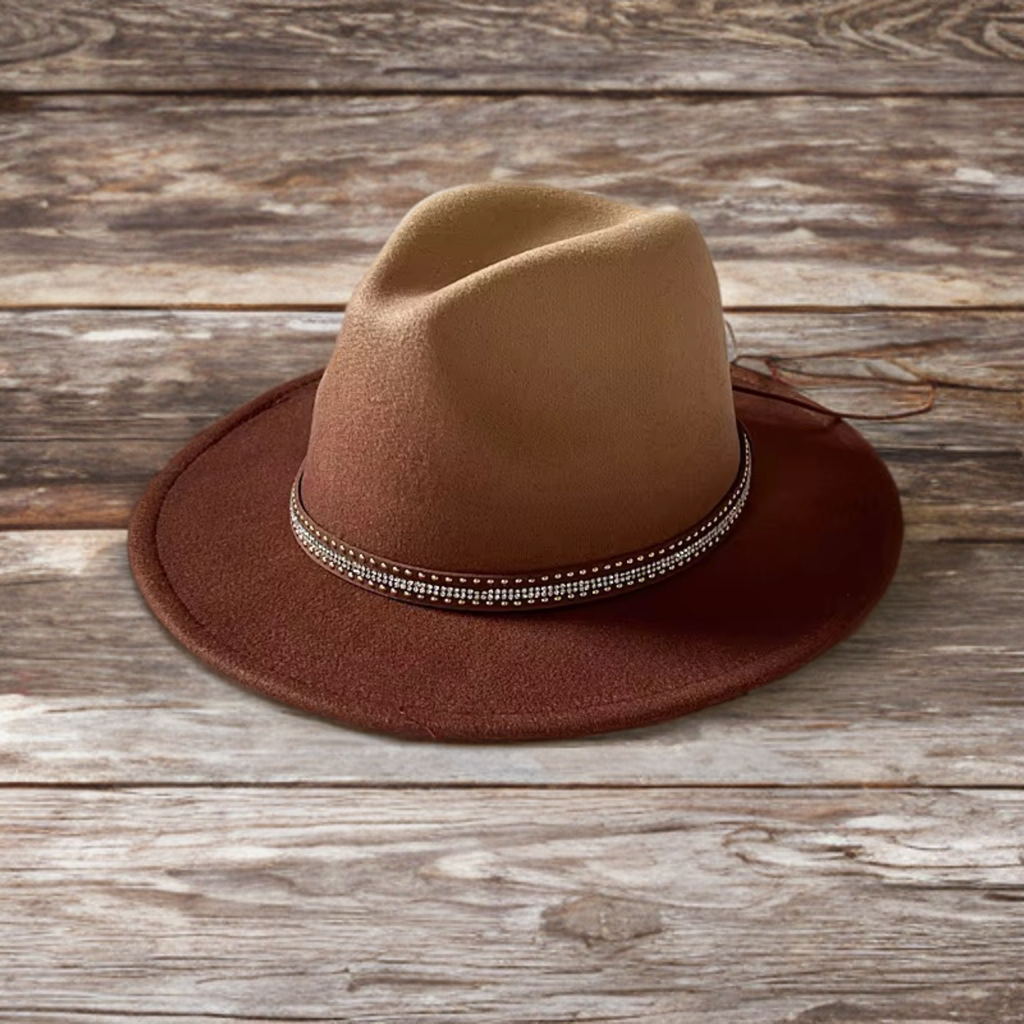 Gradient Fedora Hat- Cognac - Accessorizmee