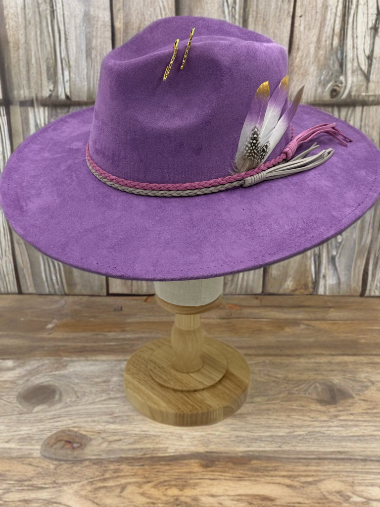 Luxury Fedora Hat -purpleburst - Accessorizmee
