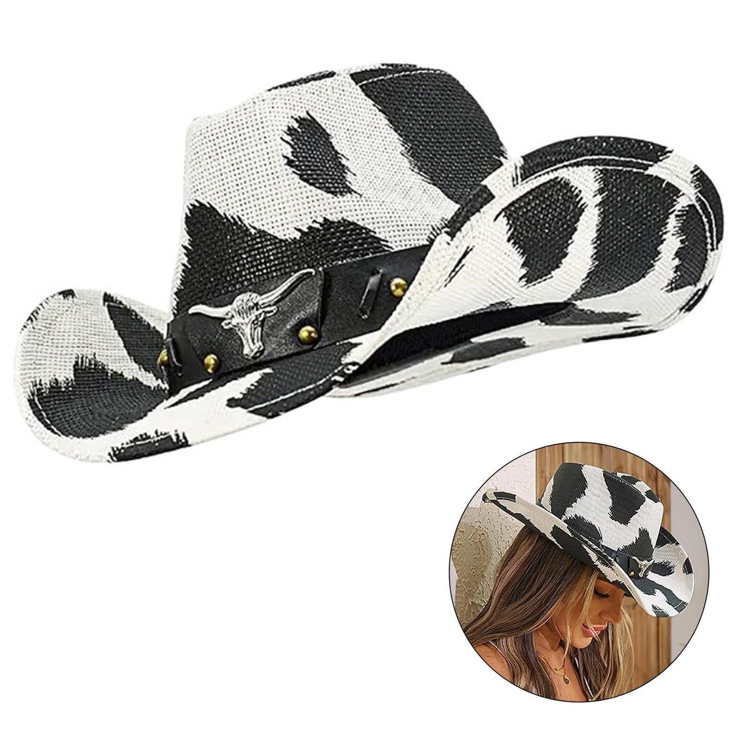 Mooover Country Straw hat-Black - Accessorizmee