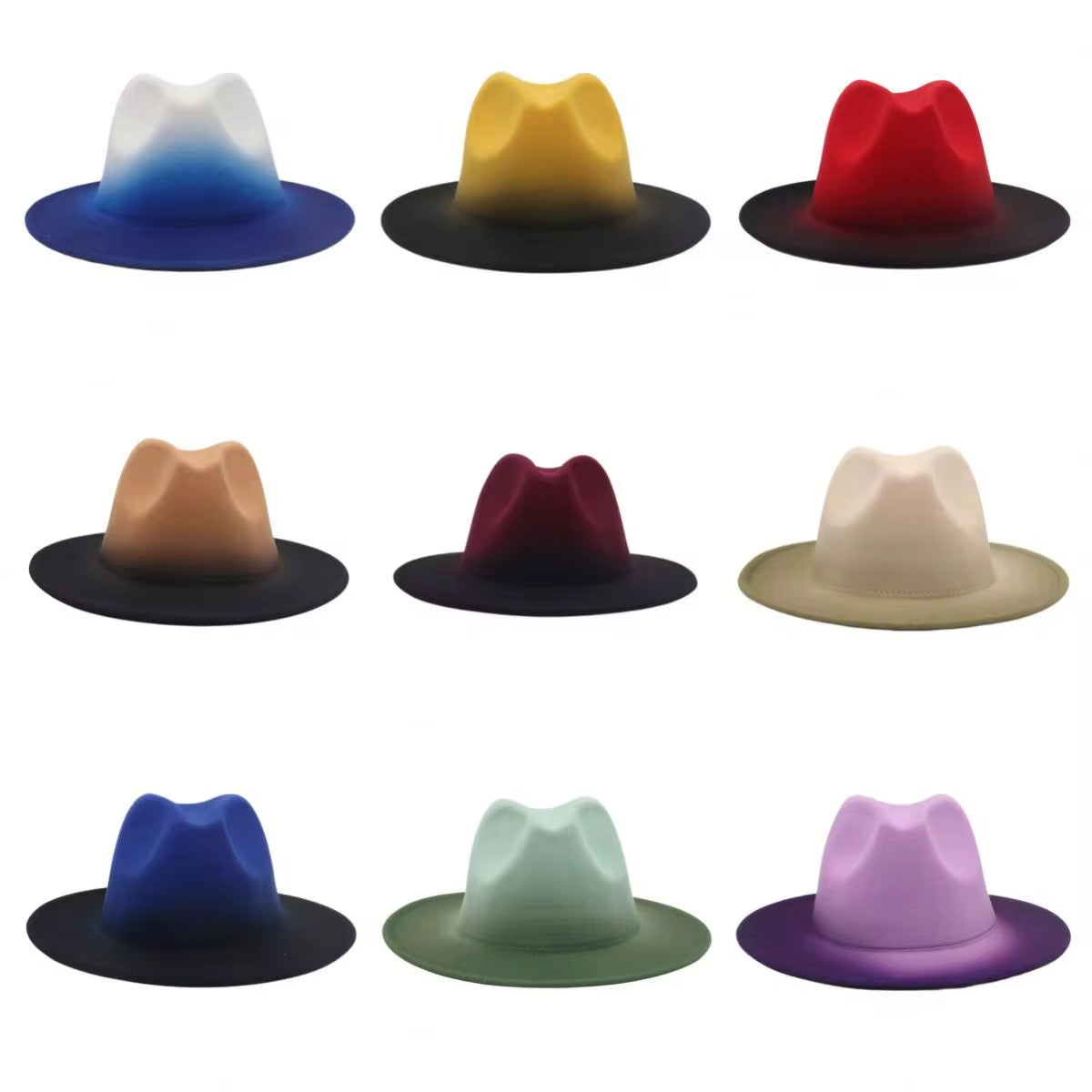 Gradient Fedora Hat(no chain)