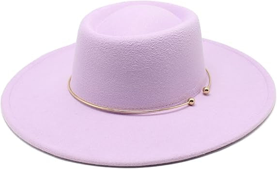 Round Radiant Widebrim Fedora Hats- purple - Accessorizmee