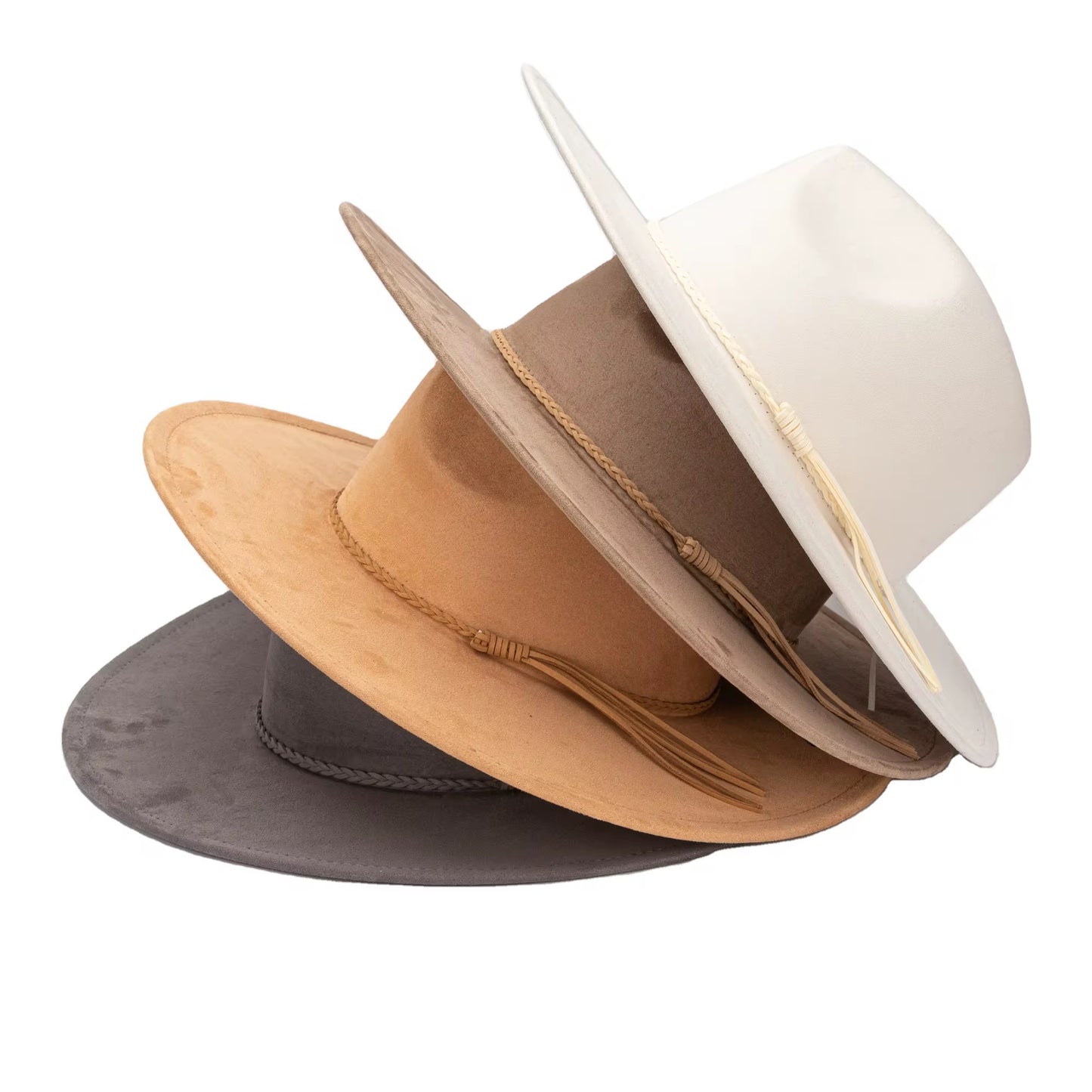 Premium Suede Ballad chain fedora Hat