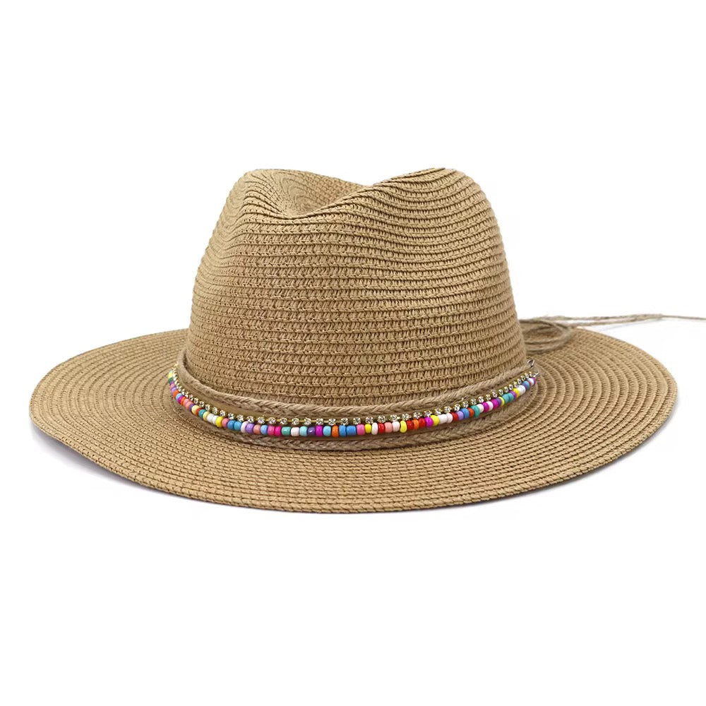 Prism Straw Fedora Hat-Orange - Accessorizmee