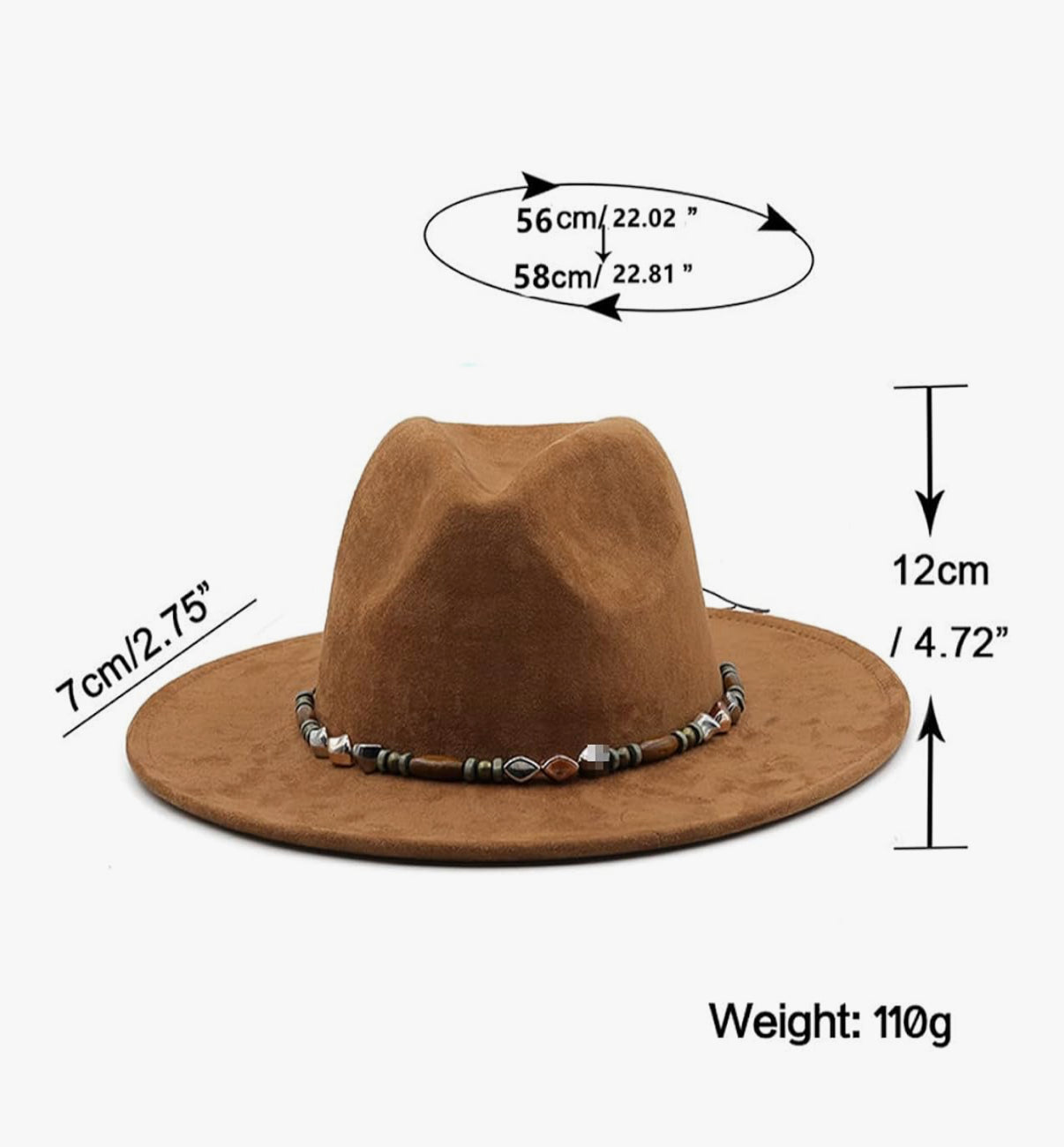 Kos Suede Fedora Hat