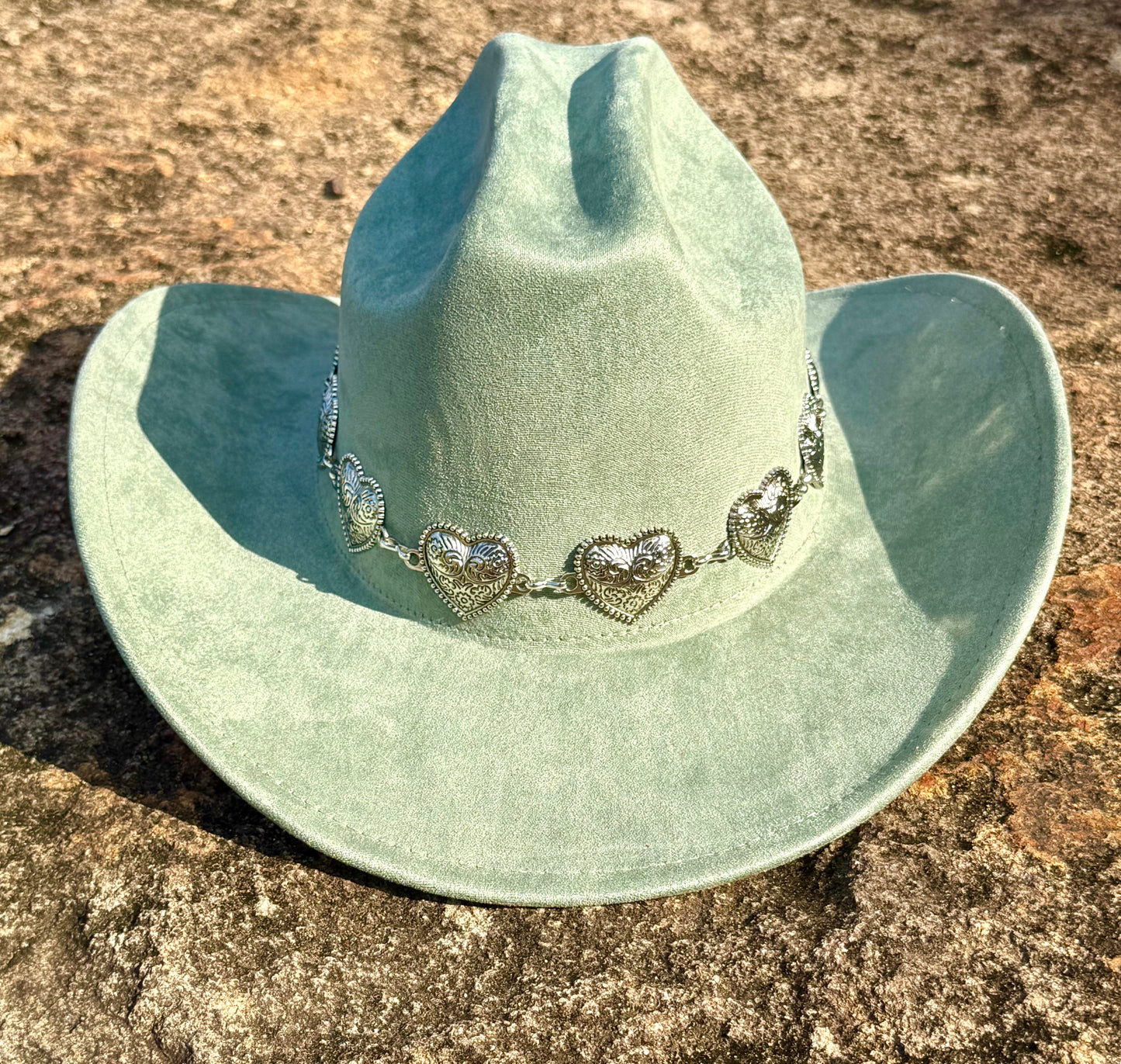 Premium Hearted Suede pinched Cowboy Hat