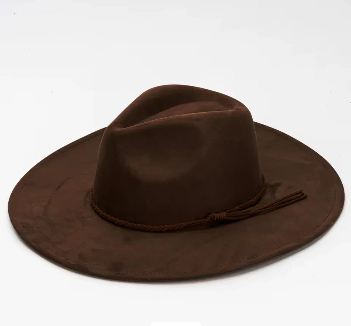 Premium Vegan Tribal Suede Fedora Hat - Accessorizmee