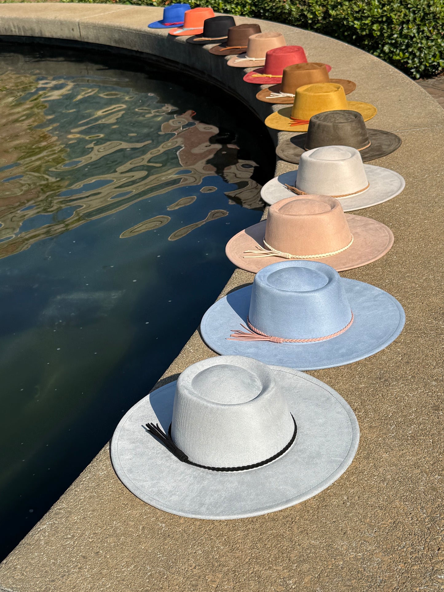Flat Boater widebrim Vegan Fedora Hat