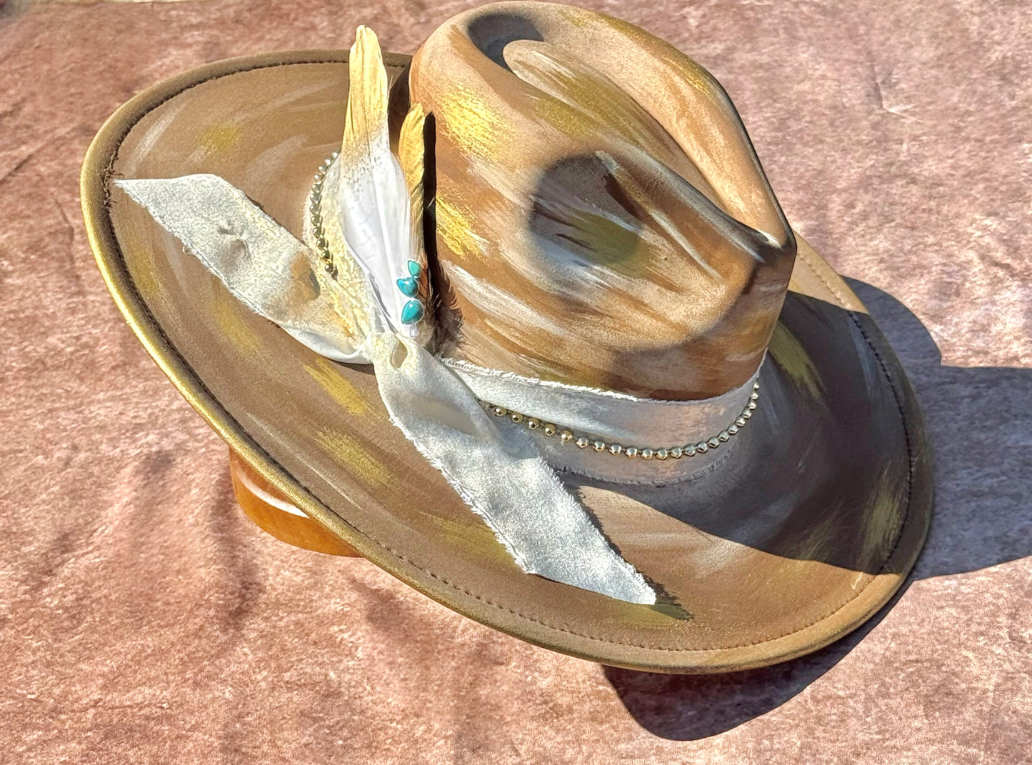 Custom handcrafted Chestnut Fedora Hat