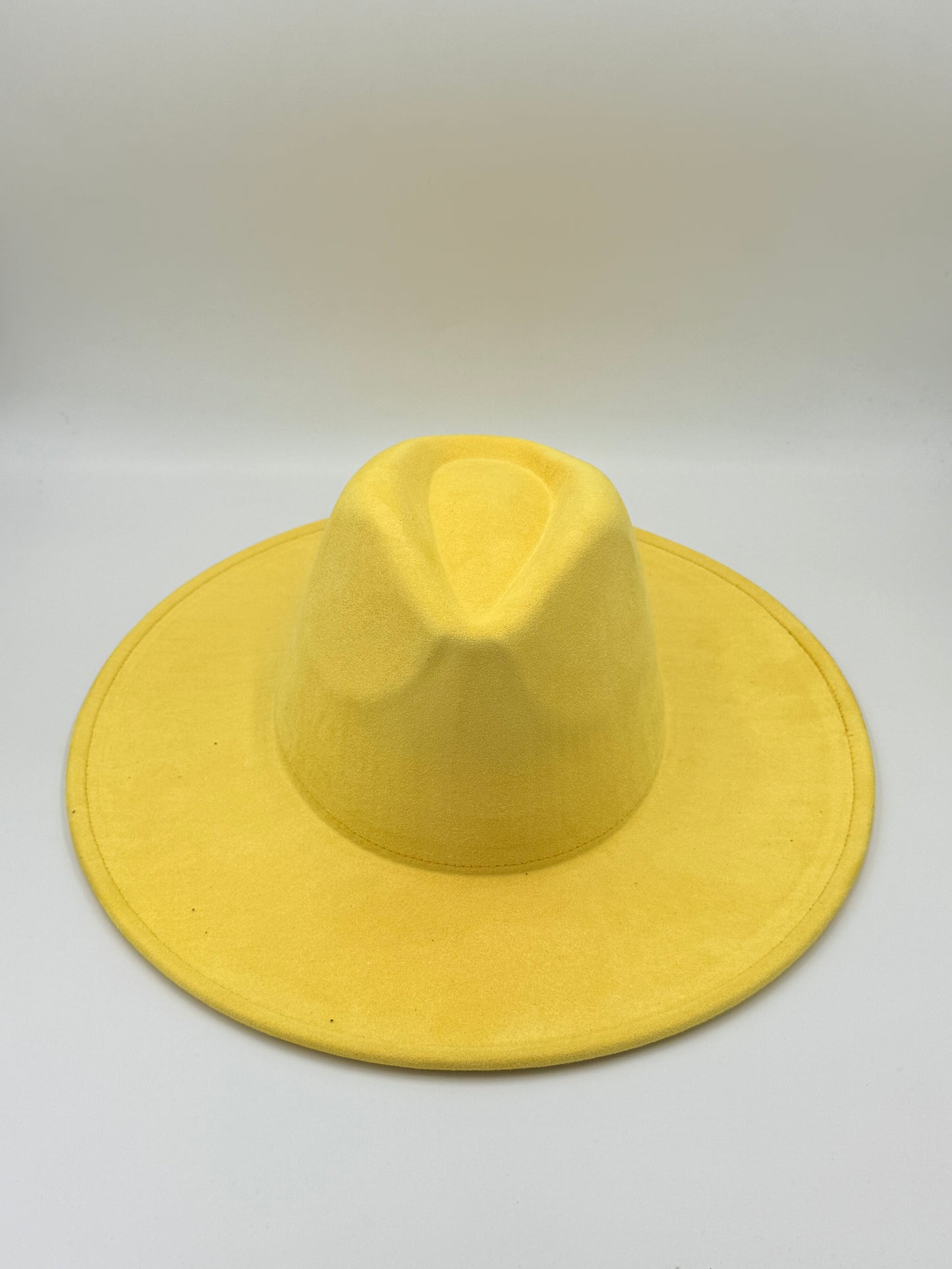 Vegan Suede Flatbrim Defective Fedora