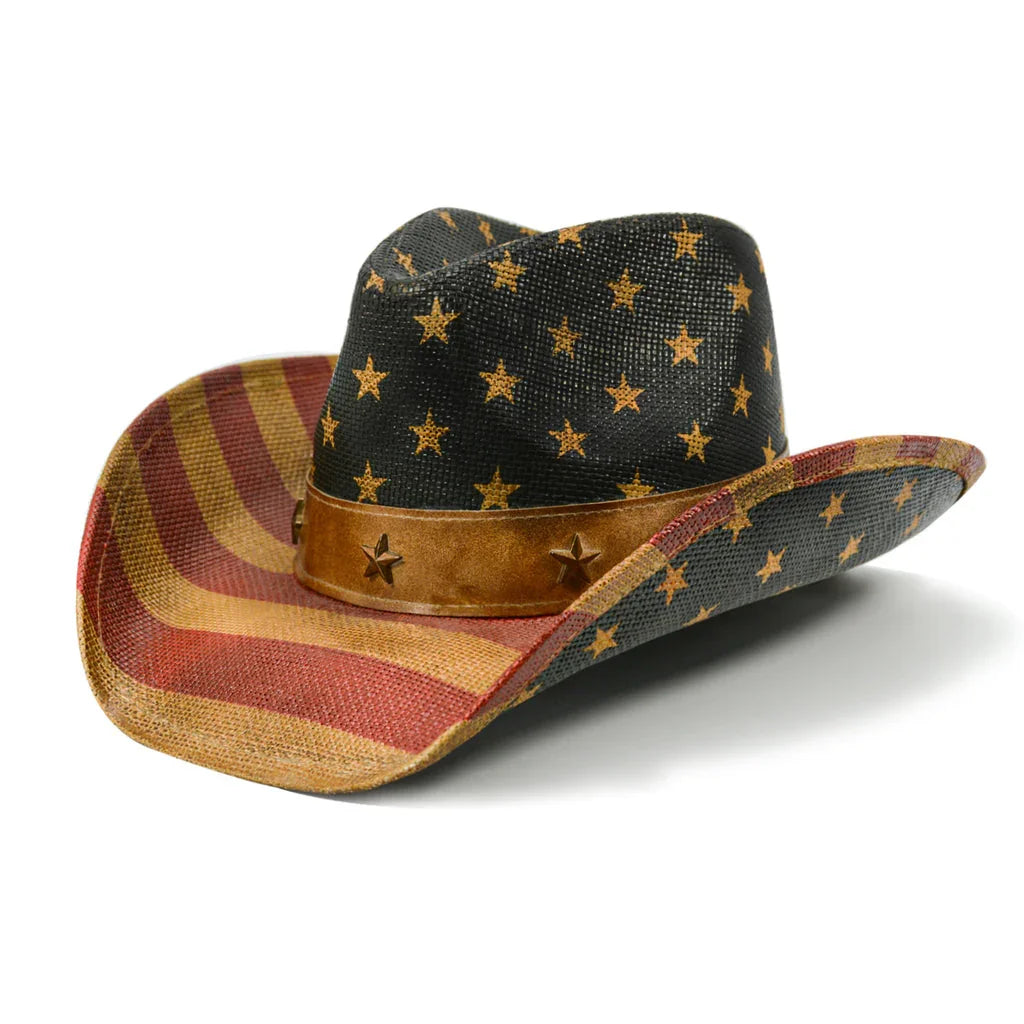 USA Flag Straw Hat - Accessorizmee
