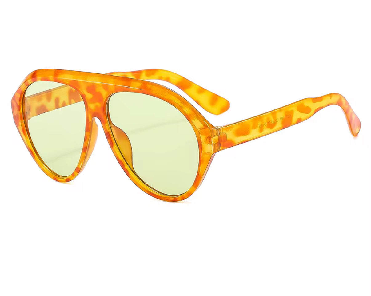 Orange Crush Statement Sunglasses, Durable Resin & Metal Unisex Design - Lightweight - Accessorizmee